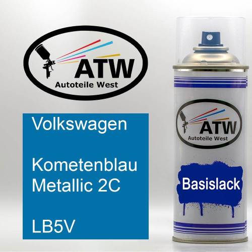 Volkswagen, Kometenblau Metallic 2C, LB5V: 400ml Sprühdose, von ATW Autoteile West.